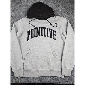 Primitive Skateboarding Gray Black Hoodie Small Streetwear Skate Logo Pullover S